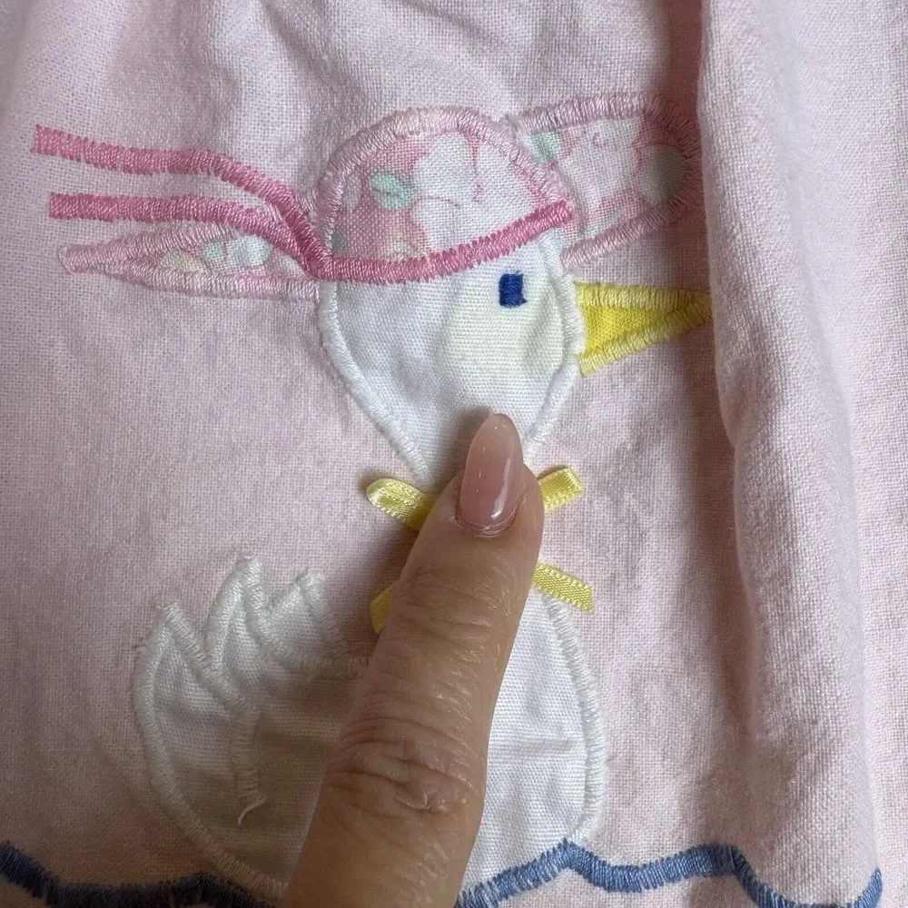 VTG Tadpoles by Frog Pond Romper One Piece Cotton Pink Mama Baby Duck 6 Mos 1984